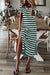 Nautical Striped V-Neck Maxi Kentce 