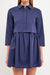 Navy Poplin Shirt Dress English Factory 