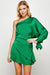 One Shoulder Draped Satin Dress Strut and Bolt 