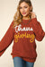 Orange Thanksgiving Script Sweater Haptics 