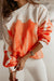 Orange Tie-dye Print Oversized Sweatshirt Kentce 