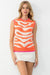 Orange Tiger Sleeveless Top thml 