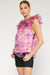 Organza Floral Crossover Top entro 