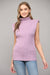 Padded Shoulder Sleeveless Turtleneck Fate 