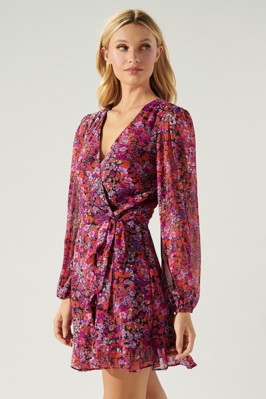 Passionflower Chiffon Wrap Dress Sugarlips 