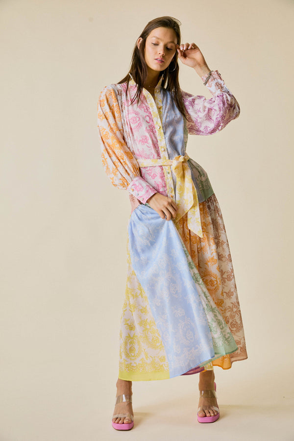 Pharmacy Pastel Pattern Print Dress