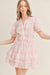 Pastel Plaid Puff Sleeve Dress Mable 