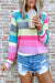 Pastel Rainbow Stripe Sweater tops cezele 