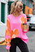 Pink and Orange Flower Sweater Kentce 