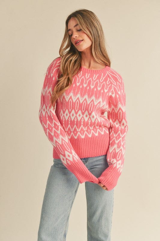 Pink Fair Isle Sweater &merci 