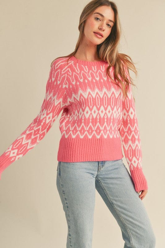 Fairisle Sweater - Pink main image 0