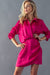 Pink Faux Wrap Shirt Dress Trend Notes 