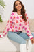 Pink Flower Power Cuffed Sweater Kentce 