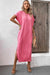 Pink Knit Maxi Dress Shiying 