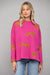 Pink Leopard Mock Neck Sweater Fate 