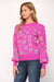 Pink Leopard Puff Sleeve Sweater Fate 