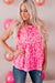 Pink Leopard Tiered Top - Ships Early March Shiying 