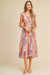 Pink Paisley Floral Ruffle Midi &merci 