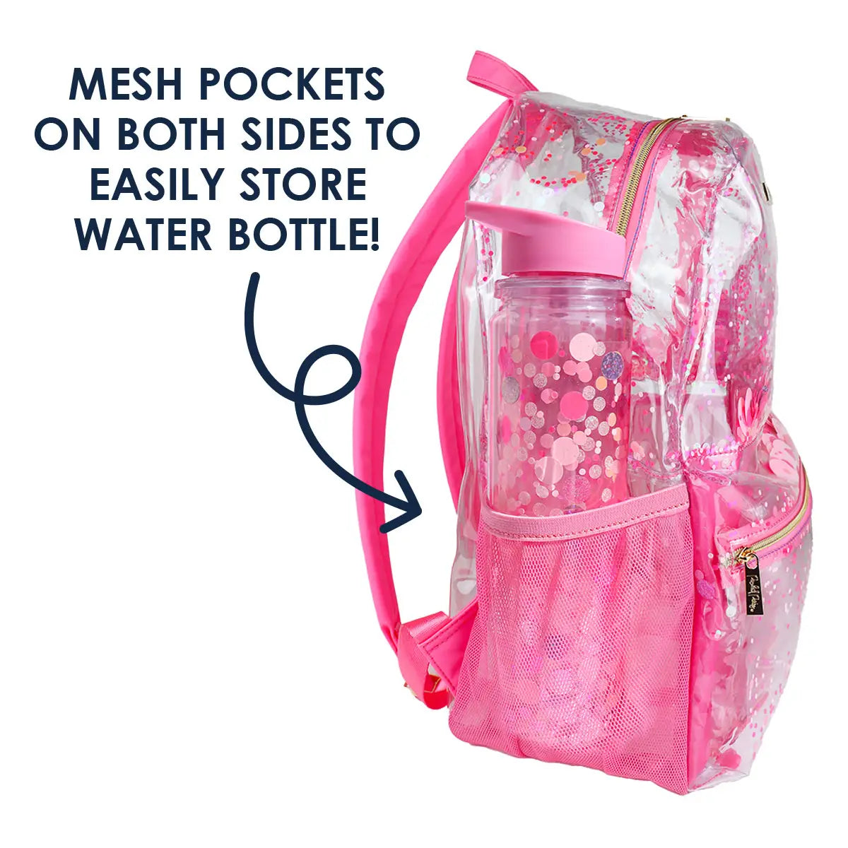 Pink Party Clear Confetti Backpack SNAP-Something New And Pretty 