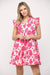 Pink Poppy Split Neck Dress Fate 