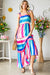 Pink Striped Knit Maxi Shewin 