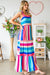 Pink Striped Knit Maxi Shewin 