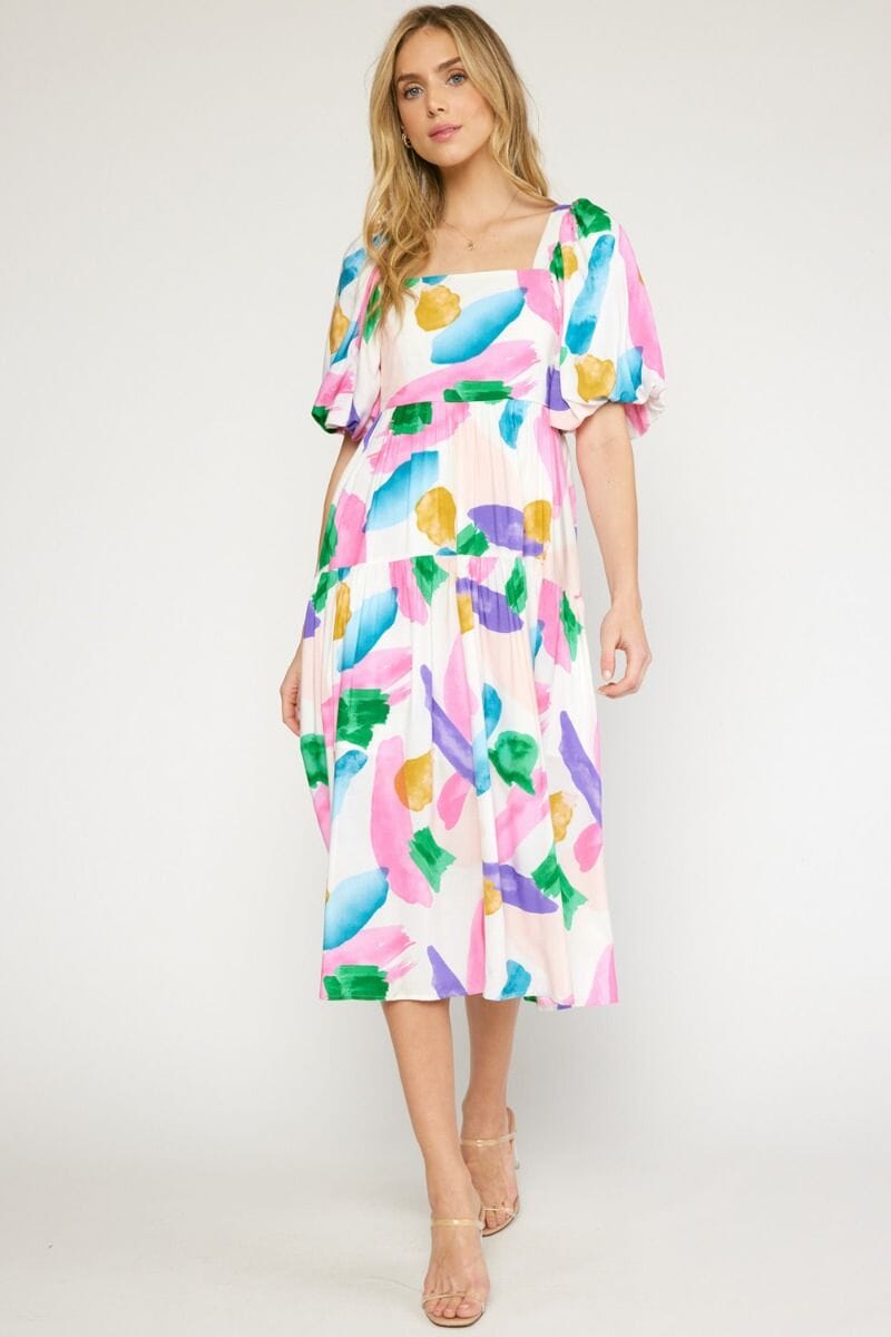 Pink/Blue Brushstroke Midi entro 