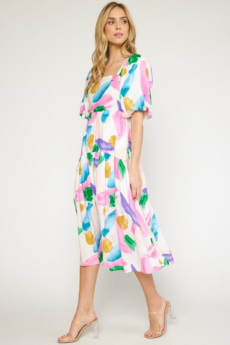 Pink/Blue Brushstroke Midi entro 