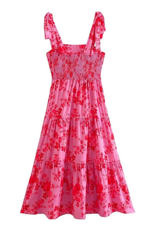 Pink/Red Floral Tie Should Maxi Sundayup 