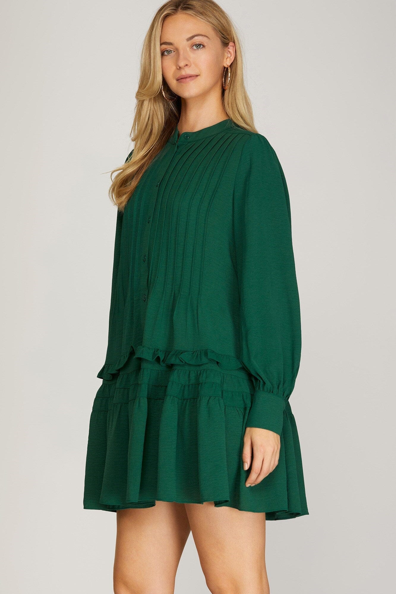 Pintuck Dropwaist LS Dress she + sky 