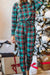 Plaid Drawstring Loungewear Set Shewin 