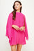 Pleated Chiffon Cape Shift Strut and Bolt 