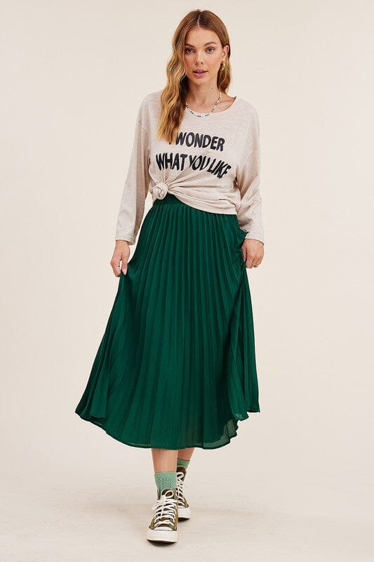 Pleated Chiffon Midi Skirt listicle 