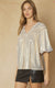 Pleated Metallic Top entro 