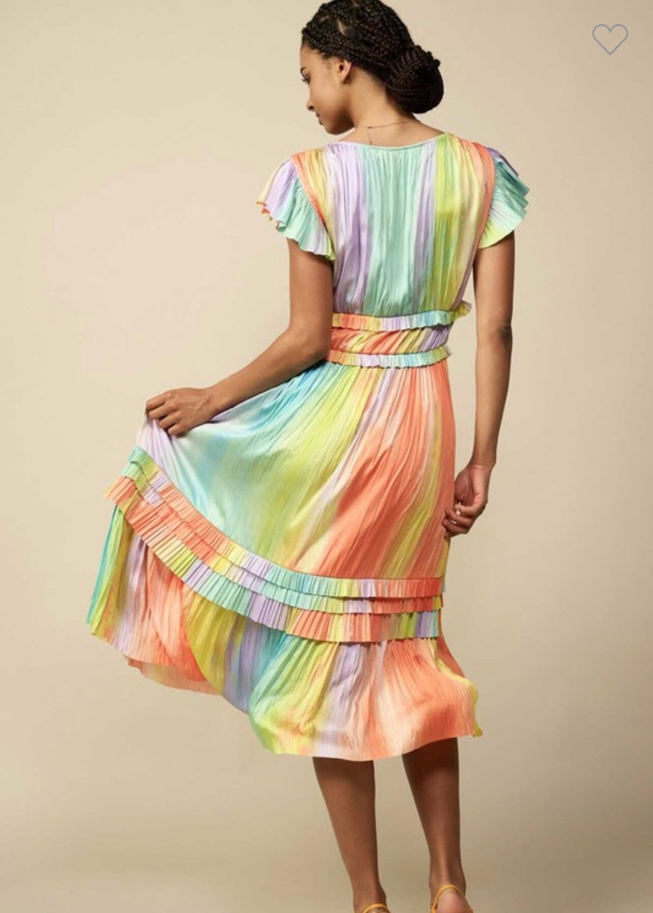 Pleated Rainbow Maxi SNAP-Something New And Pretty 