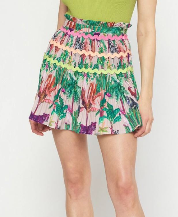 Pleated Tropical Skirt entro 