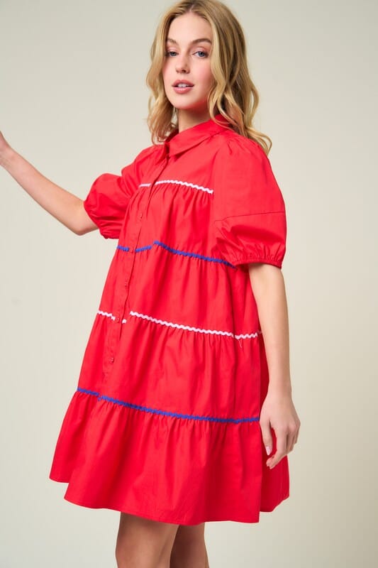 Poplin Ric Rac Shirt Dress 143 Story 