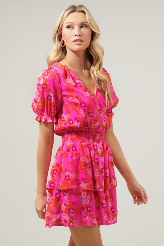 Poppy Punch Ruffle Dress Sugarlips 