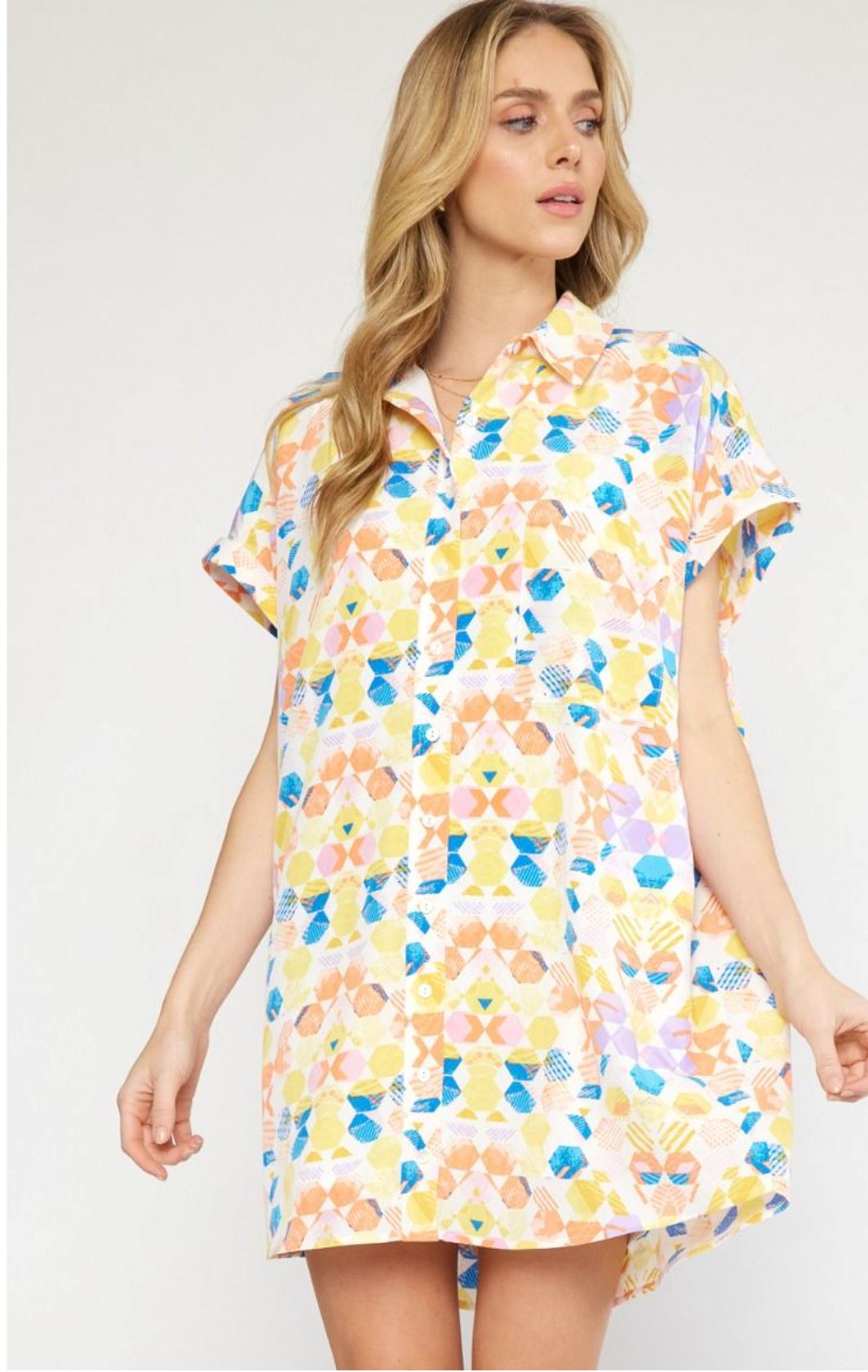 Print Button Dress entro 