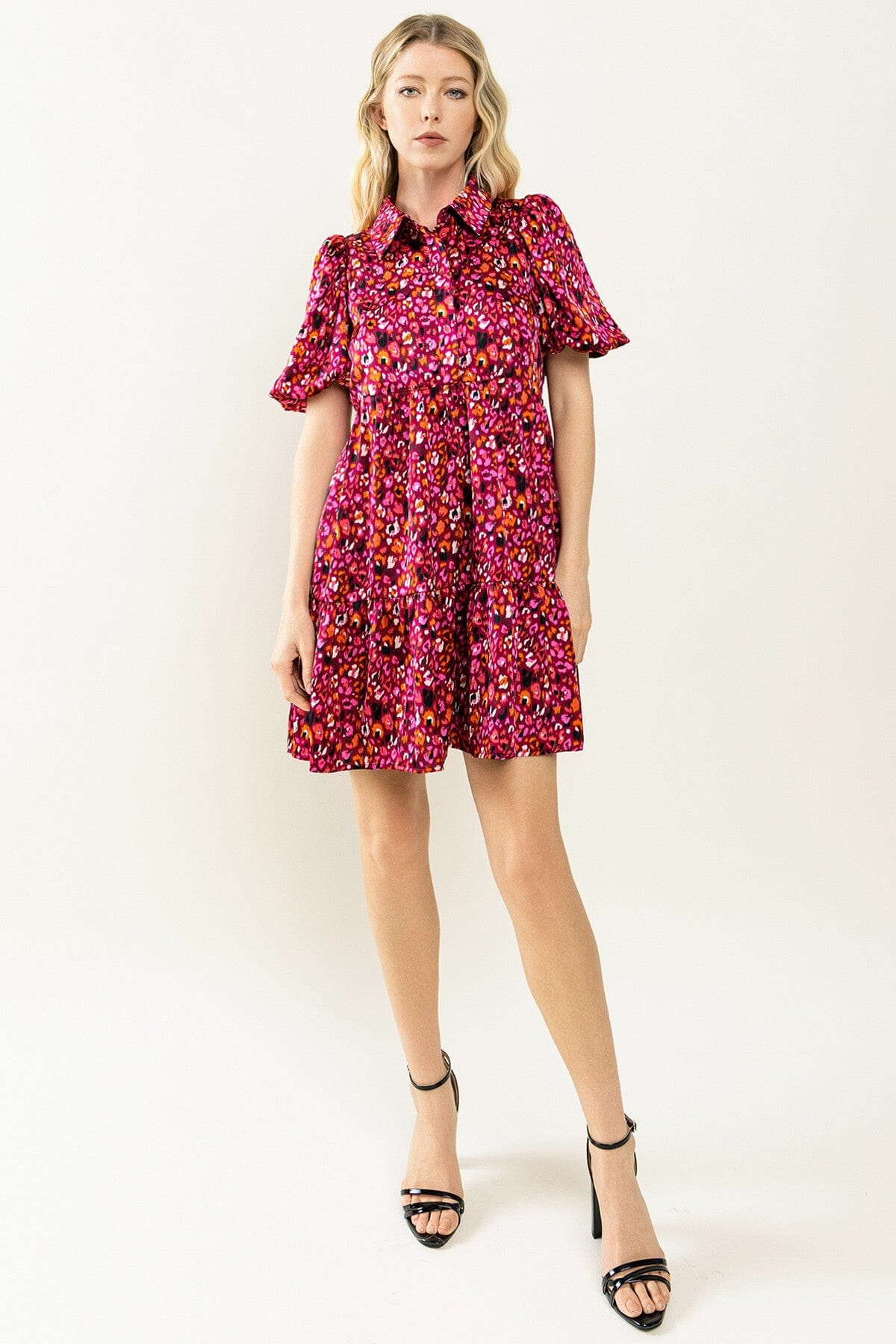 Printed Collared Dress TCEC 