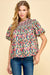 Printed Smock Chest Floral Top TCEC 