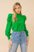 Puff Sleeve Bow Back Top flying tomato 