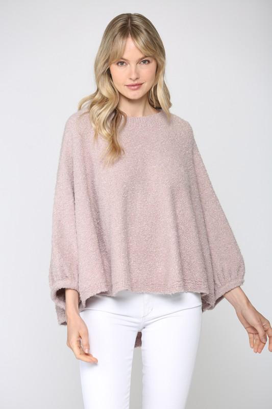 Puff Sleeve Poncho tops Fate 