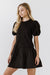 Puff Sleeve Unbalanced Hem Dress English Factory 