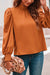 Pumpkin Tie Back Smock Sleeve Top Kentce 