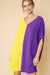 Purple and Gold Colorblock Dress FSL Apparel 