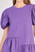 Purple Asymmetrical Hem Puff Sleeve Dress English Factory 