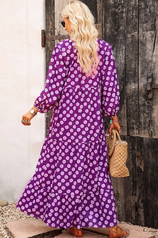 Purple Rose Flowy Maxi Kentce 