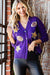 Purple Sequin Patched Football Cardigan First Love 