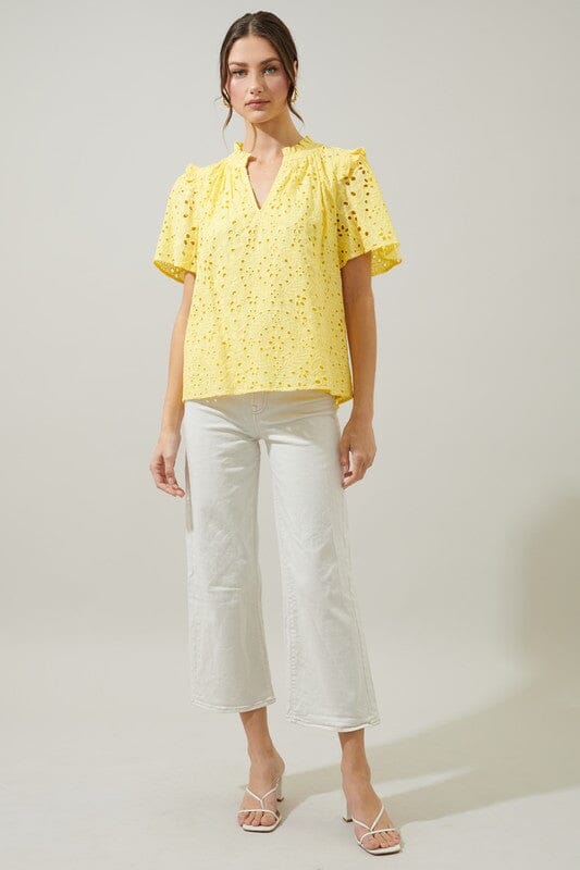 Rain or Shine Eyelet Top Sugarlips 